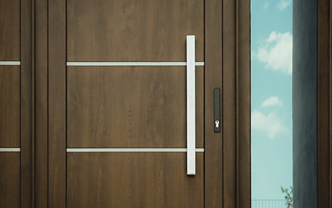 Puerta de PVC símil madera - AR Aberturas